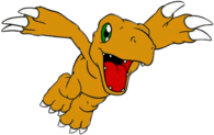 Digimon Character Agumon Flying