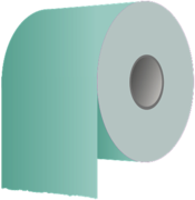 Blue Toilet Paper Roll Clipart