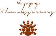 Happy Thanksgiving Signature Turkey Icon