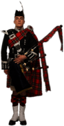 Scot Holding Bagpipes