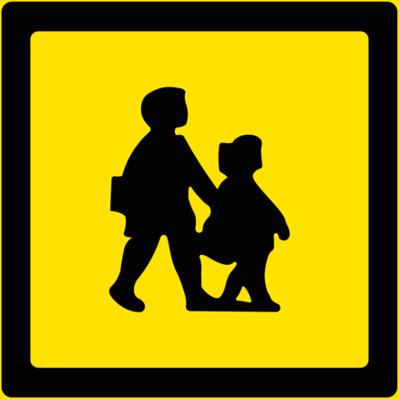 School Bus Warning Sign (UK)