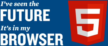 HTML5 sticker with tagline