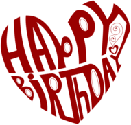 Happy Birthday Heart Shape