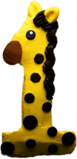 Giraffe Number 1 Cake