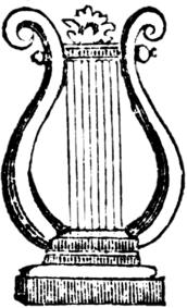 Harp Black and White Drawing