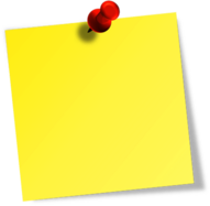 Large Sticky Note With Red Pin