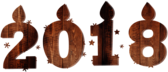 2018 Wood Happy New Year