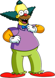 Krusty the Clown Holding Bow Tie