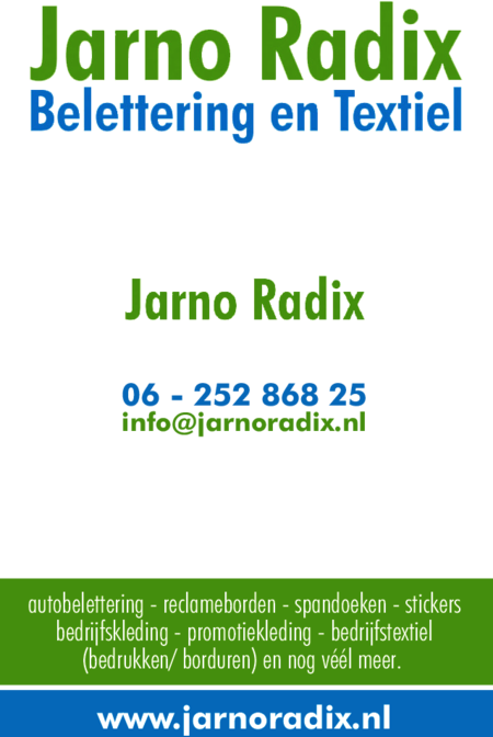 Jarno Radix Belettering en Textiel