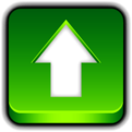 Green Arrow Upload Button In Square