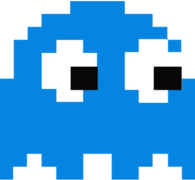 Pacman Pixel Blue Ghost