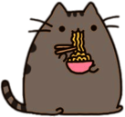 Pusheen Eating Noodles