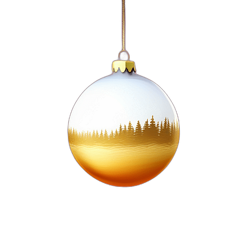 Ombre Bauble Transitioning From Pink To Gold, Minimalist - Single Item, Decorated Christmas Bauble, High Detail, No Shadow