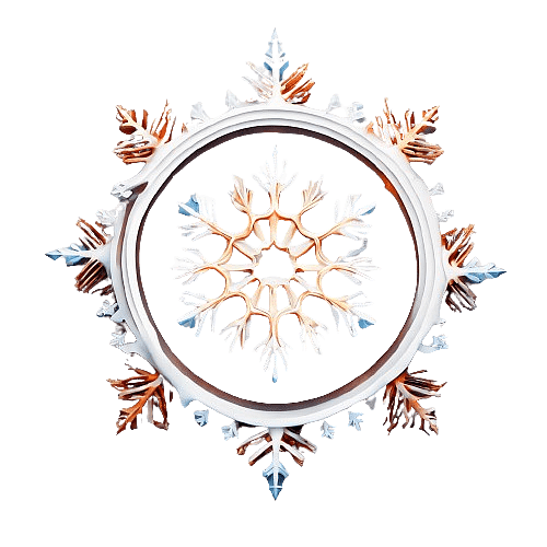 Orange and Blue Snowflake
