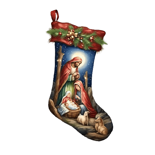 Nativity Christmas Stocking