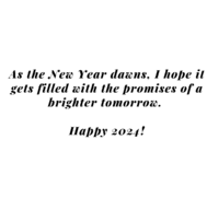 New Year 2024 Brighter Tomorrow