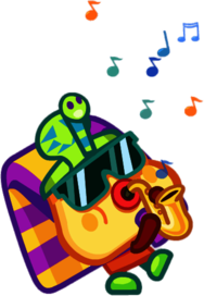 King Toot the Funky Pharaoh Playing Music