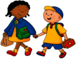 Caillou and Clementine Walking To School