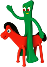 Gumby Sitting on Pokey