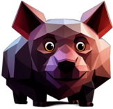 Wombat, Cartoon Character - In The Style Of Pixar, Single View, No Shadow
