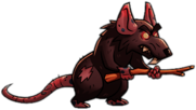 Almost A Hero Character Rat Holding A Stick