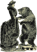 Victorian Woman And Angry Bear