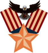 America Wins Logo With Star Ribbon