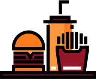 Burger, Fries And Soda Icon