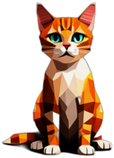 Ocicat, Children'S Cartoon Animation Style - Full Body, Single View, No Shadow