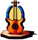 Low poly lyre app icon