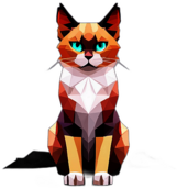 Balinese Cat, Children'S Cartoon Animation Style - Full Body, Single View, No Shadow