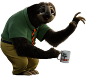 Zootopia Flash the Sloth Holding A Cup