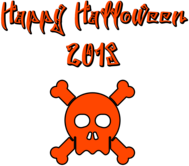 Happy Halloween 2018 Scary Font Skull