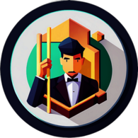 Music School, Minimalist App Icon - Circle Icon Bevel Border