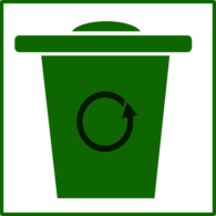 Green Recycling Bin