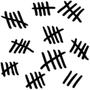 Wall full of tally marks