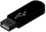 Black USB Drive Clipart