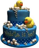 Gender Reveal Cake Waddle It Be