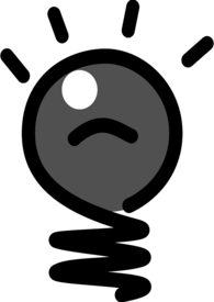 No Idea Lightbulb Clipart