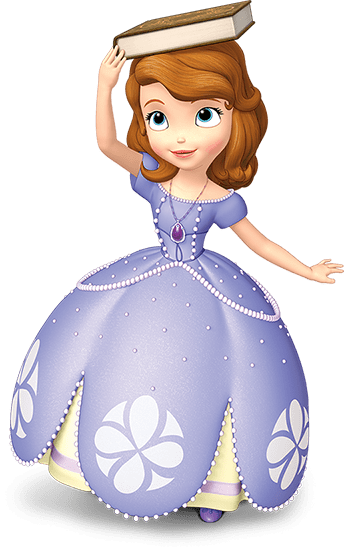 Princess Sofia Book on Head