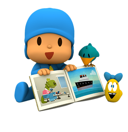 Pocoyo Looking At Book