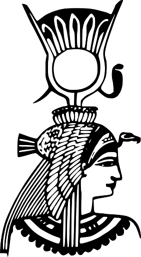 Illustration Bust Egyptian Goddess Hathor