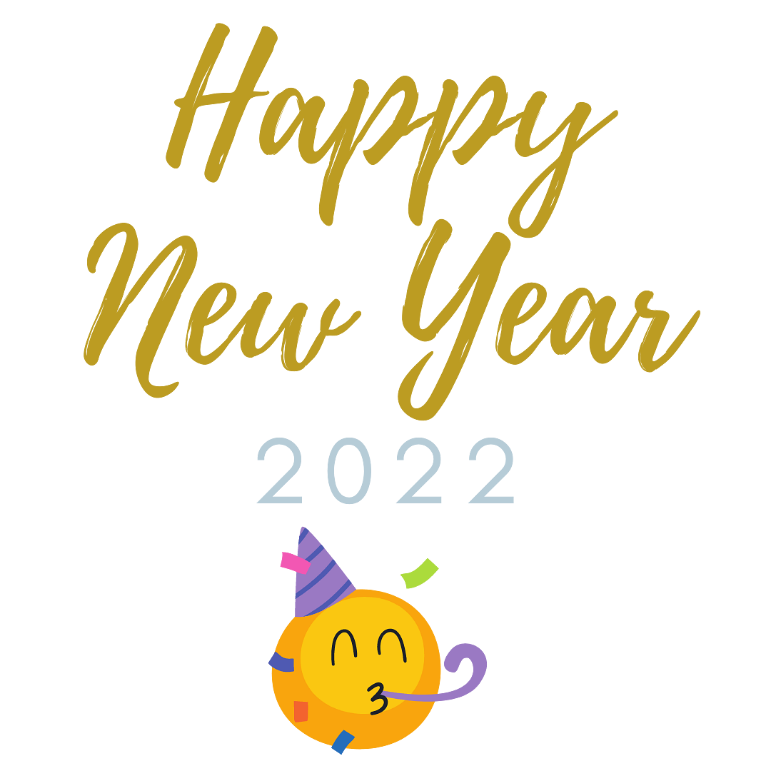 Happy New Year 2022 Celebration Emoji Greeting Card