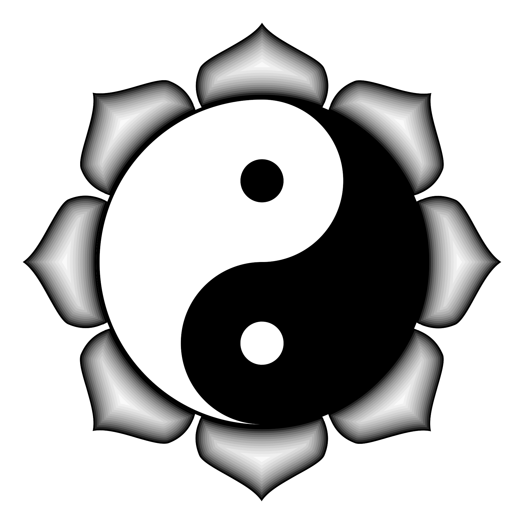 Yin Yang Lotus Flower