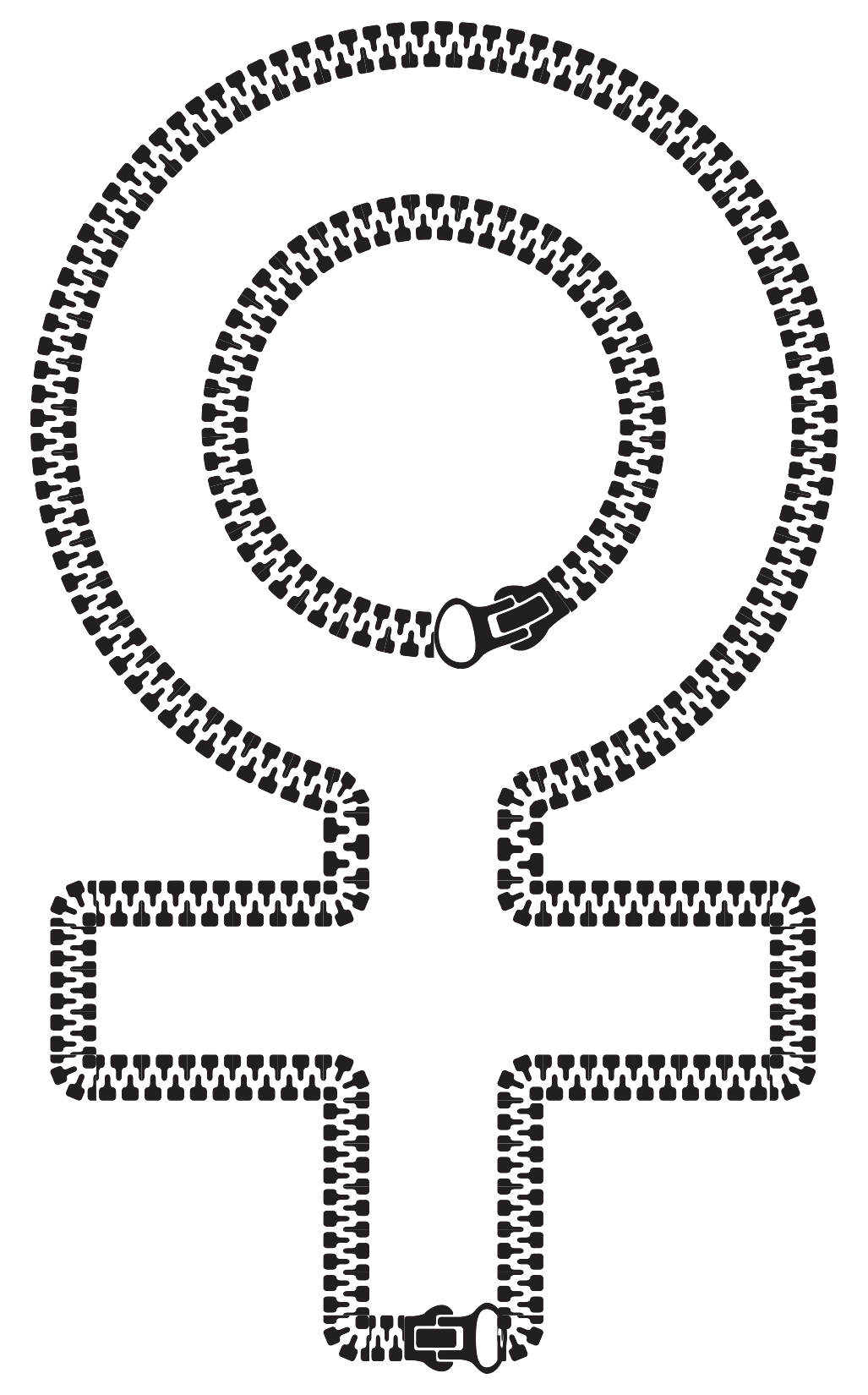 Female Symbol Zipper