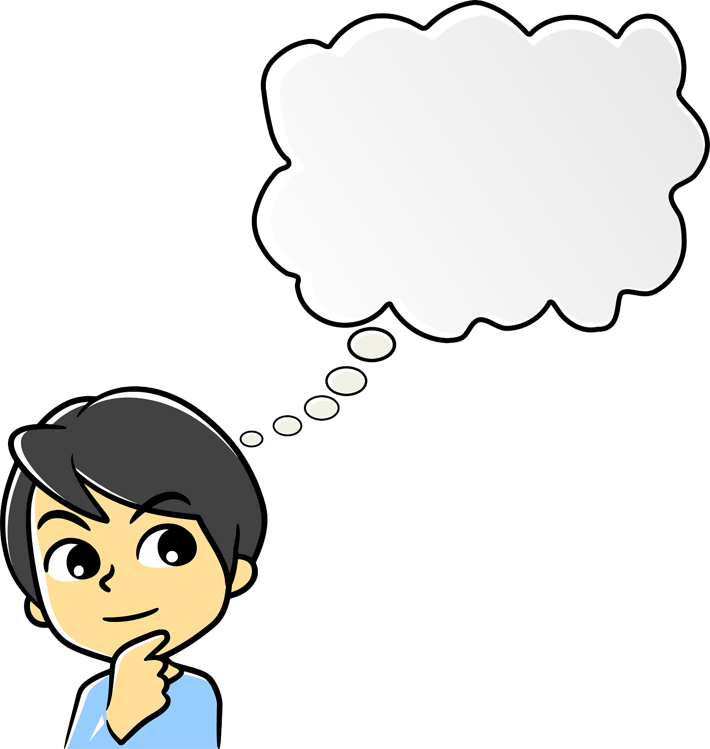 Boy with Thought Bubble