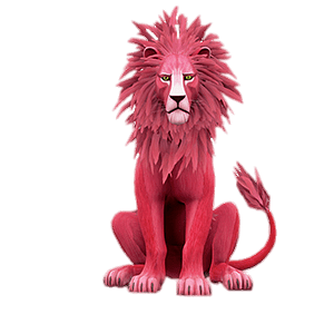 Zafari character Antonio the pink lion