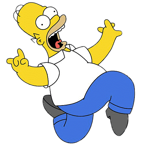 Homer Simpson running