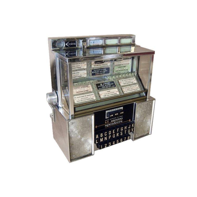 Vintage Table Jukebox With Stereo Speakers