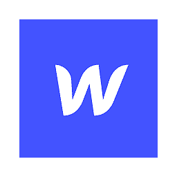 Webflow blue logo square